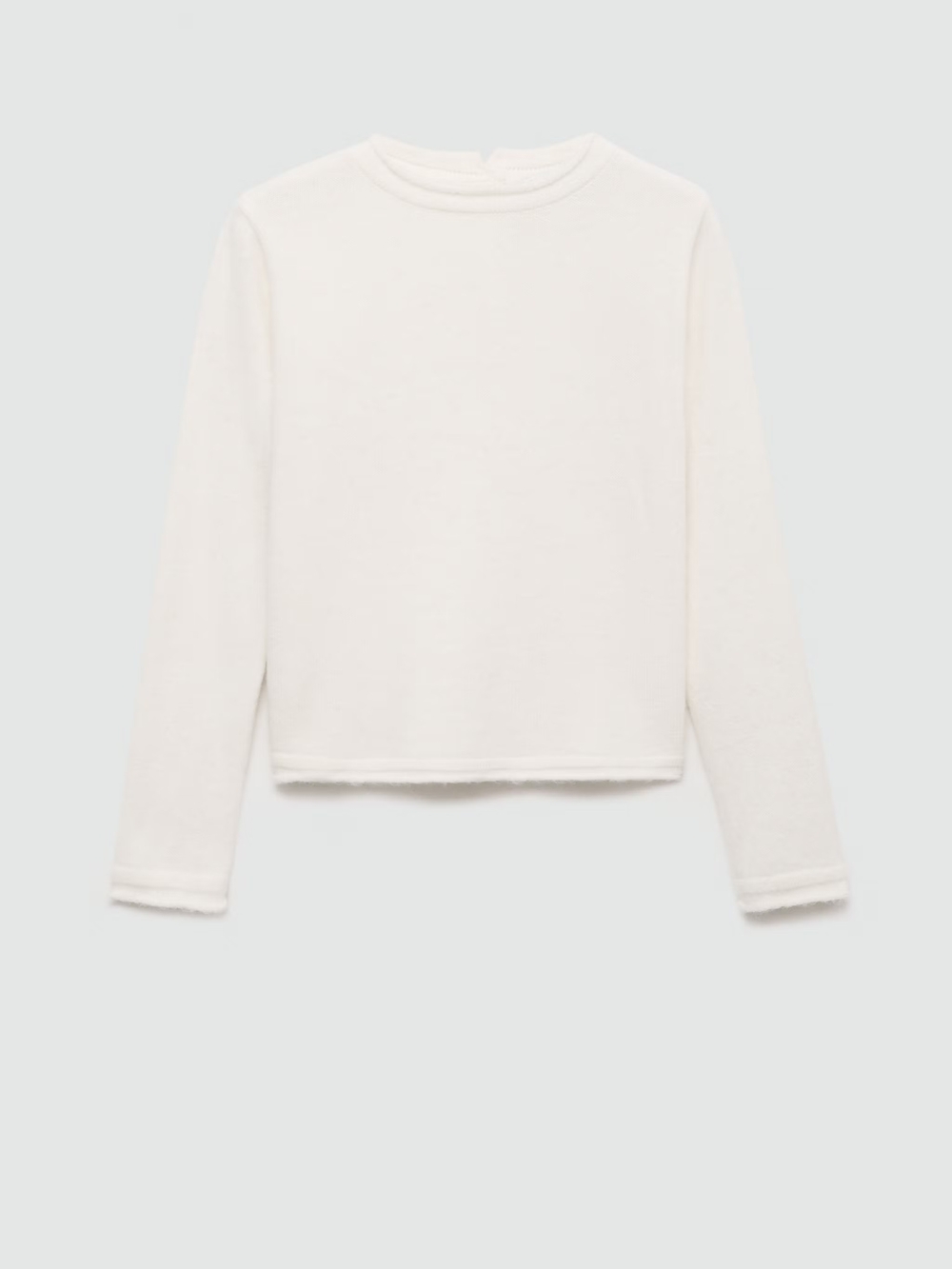 Kids Long-Sleeve Crewneck Top - White